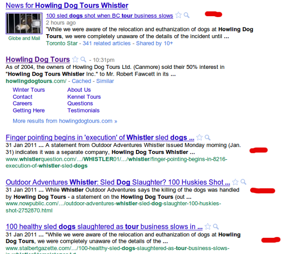 howling-dog-tours-whistler-google howling dog tours whistler google Outdoor Adventures Whistler & Howling Dog Tours: Reputation Management Nightmare