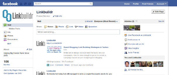 linkbuildr on facebook Connect With Us Socially..Or Else!