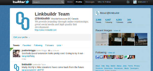 linkbuildr on twitter Connect With Us Socially..Or Else!