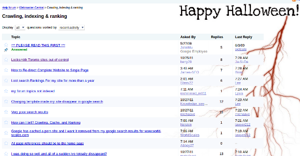 google-halloween google halloween Google Webmaster Central Gets Halloween Themed