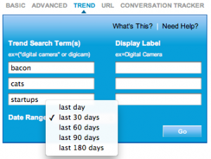 blogpulse trend search 300x226 Tracking Social Media Trends For Awesome Link Bait Ideas