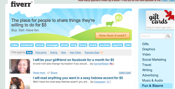 fiverr fiverr 5 WTF Fiverr Gigs I Kind Of Want To Try