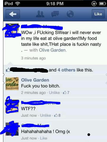 olive garden doesnt fuck around Olive Garden Doesnt F#$@ Around