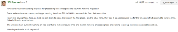 link takedown payoff Pay Me To Remove Your Unnatural Link