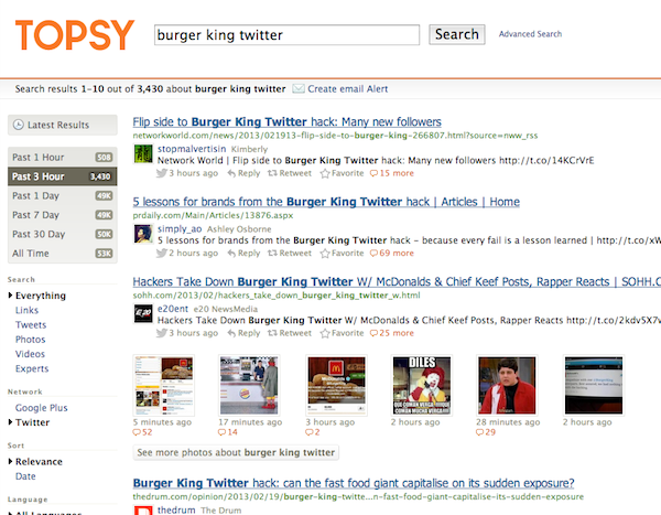 burger king hacked twitter Burger Kings Twitter Hacked = Link Bait Goldmine